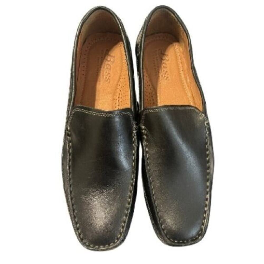 GH Bass Hank Mens Loafers 12 Black Slip On Dress Leather Shoes